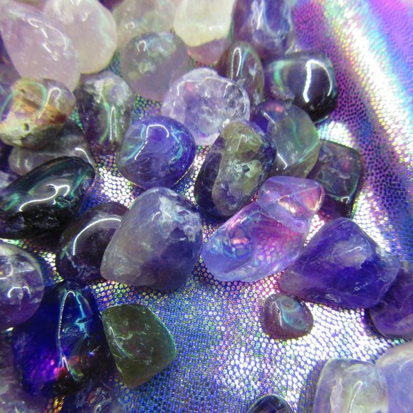 Amethyst Tumbled 5 Ounce Grid Set - Picture 5 of 7